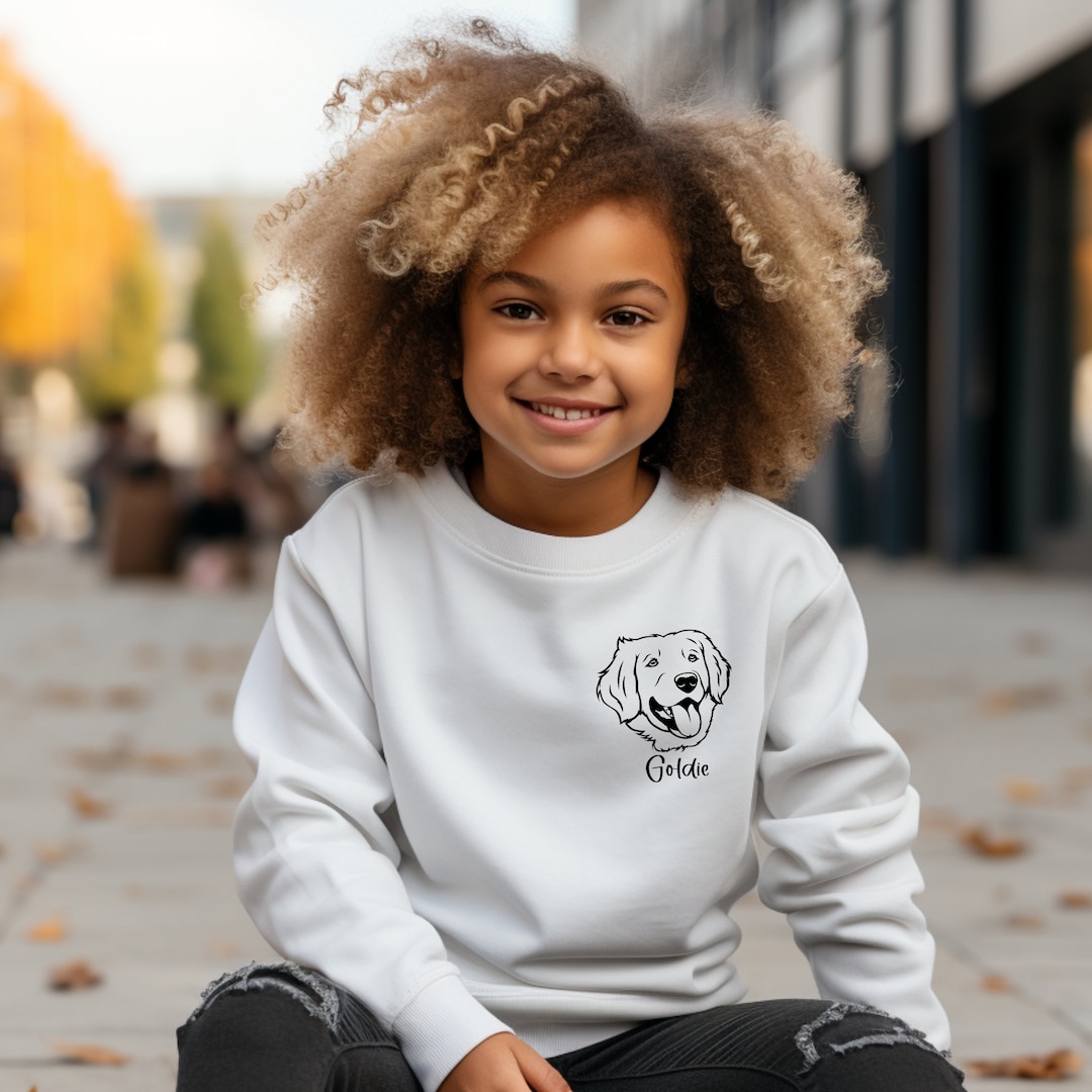 Personalized Dog Face Sweatshirt, Youth Dog Shirt, Dog Shirt,custom Dog