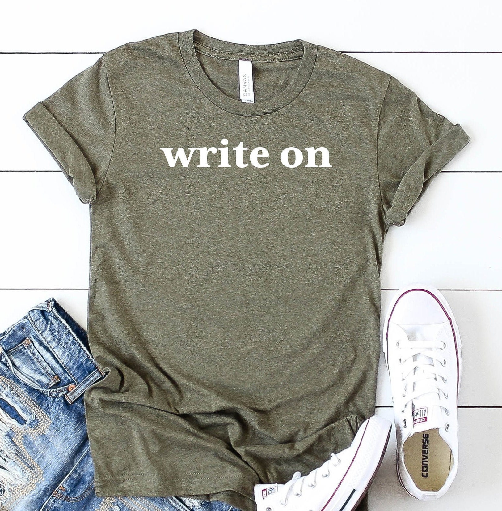 Write On Writer Shirt Novel Writer Shirt Writer Shirts | Etsy