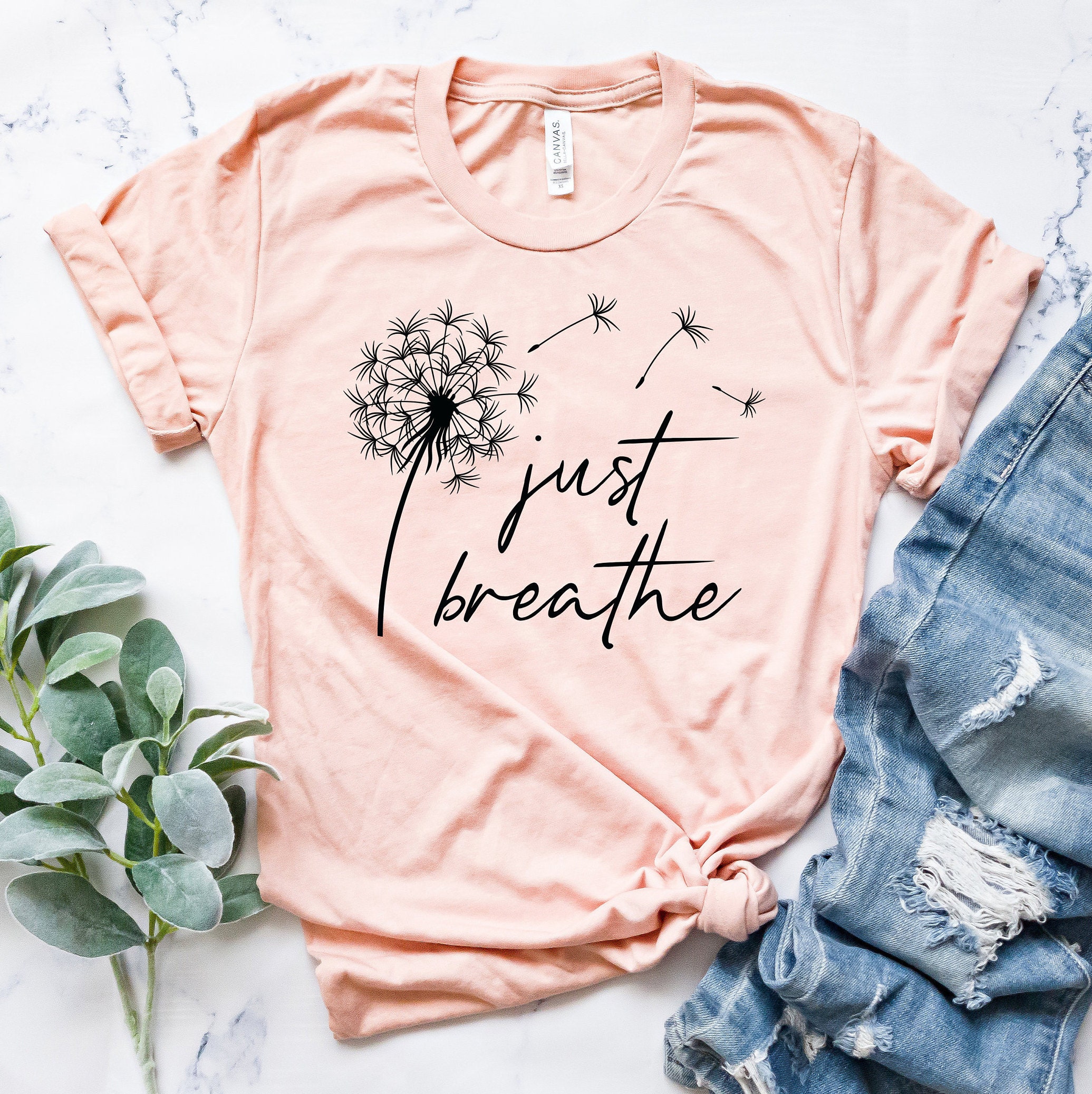 Dandelion Silhouette Tee Botanical Tshirt Plant Shirt | Etsy