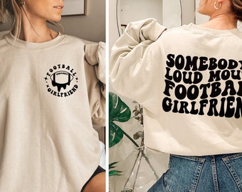 Football Girlfriend Sweatshirt, Football Mom Shirt, Game Day Sweatshirt, Football Girlfriend Jersey, Girlfriend Sweatshirt, Senior Football