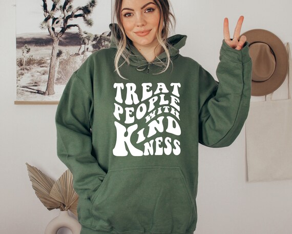 Sudadera con capucha Treat People With Kindness TPWK Sudadera Sudadera con capucha y sudadera de moda Sudadera con capucha de bondad Camisa de bondad Sudadera Be Kind Etsy Mexico