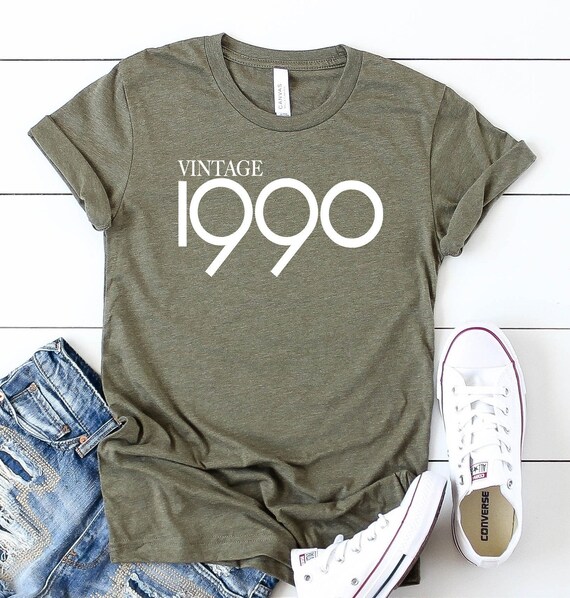 Vintage 1990 Retro T-shirt 30th Birthday Shirt 30th B-day | Etsy