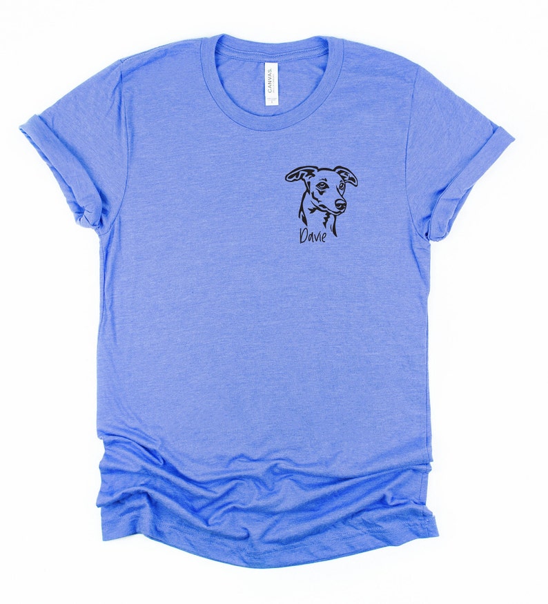 Personalized Dog Face Shirt Tshirt Dog Shirt Custom Dog Name Etsy