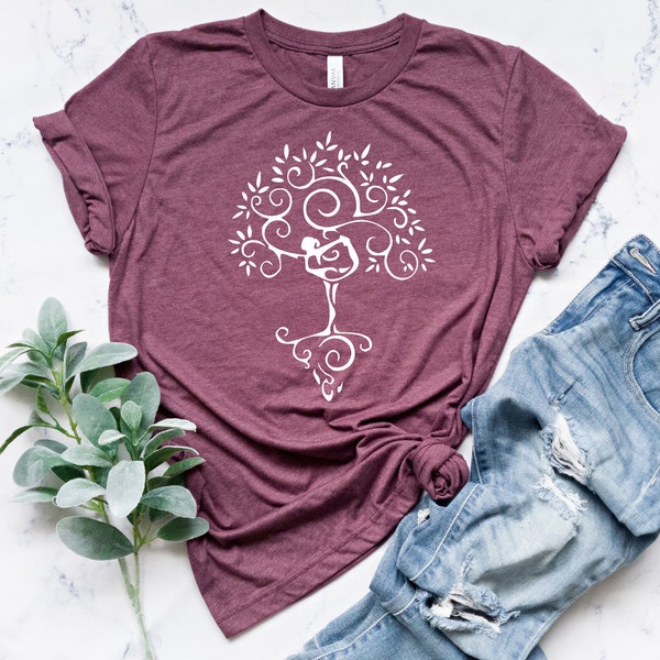 Tree of Life Yoga Shirt, Yoga Unisex Tee, Yoga Teacher Gift, Yoga Lover Gift, Spiritual Shirt, Meditation T Shirts, Yoga Tree, Yoga Top