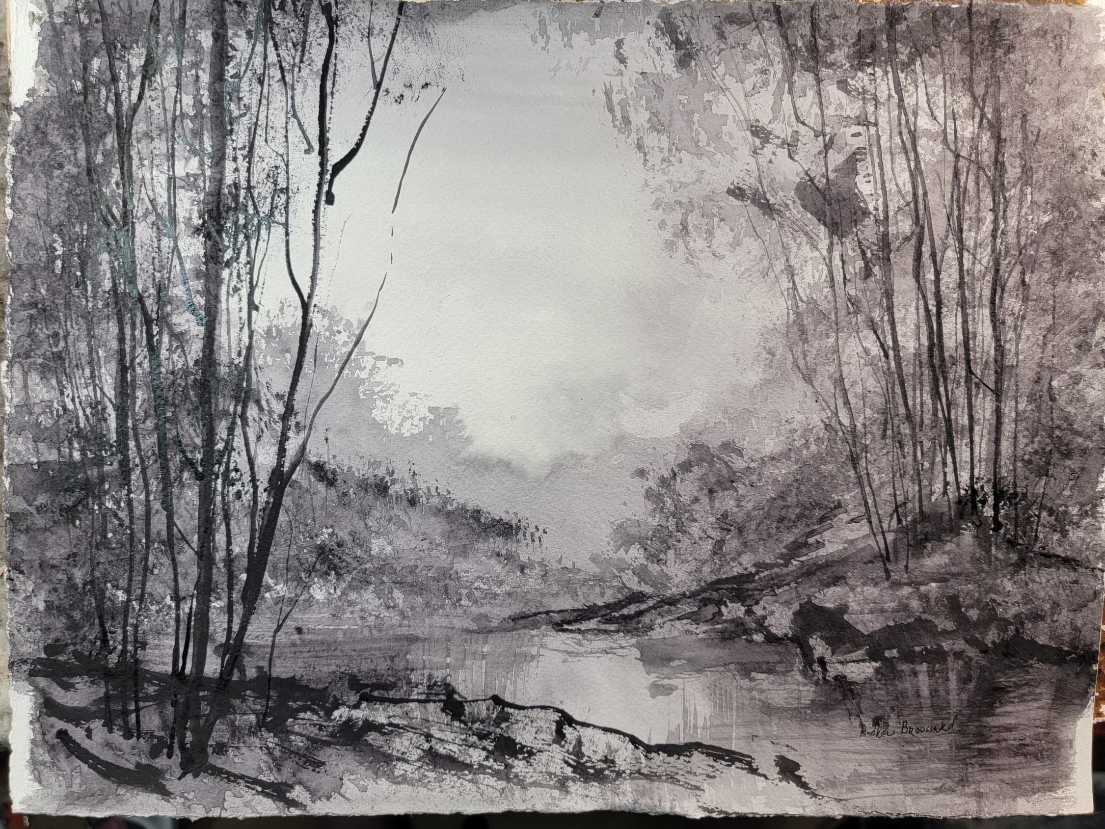 TESTING NEW PAPER! BOCKINGFORD Watercolor Landscape Painting