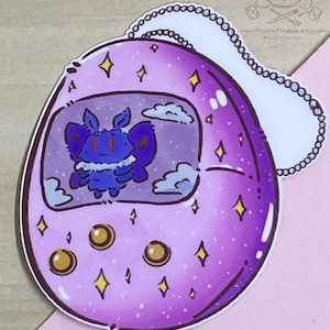 Mothman Digital Haustier Tamagotchi glänzend Vinyl Aufkleber