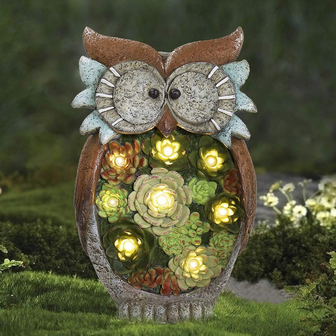 Solar Garden Decor Led Garden OrnamentFairy Garden Owl Etsy