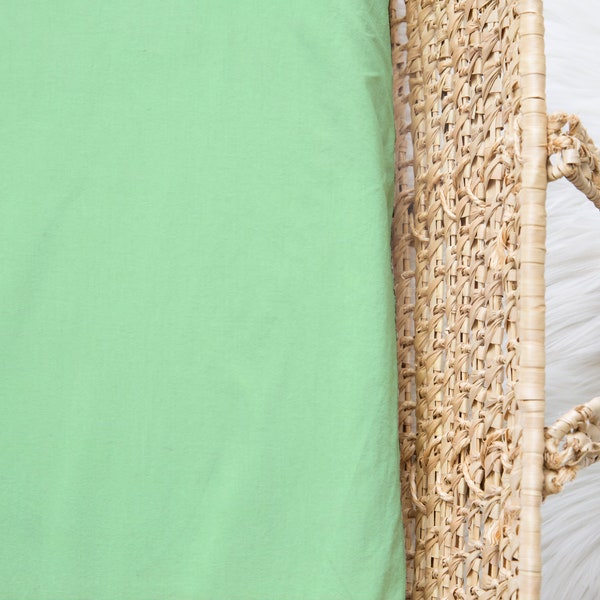 Cot / Bassinet / Change Table Fitted Sheet -  Pastel Green