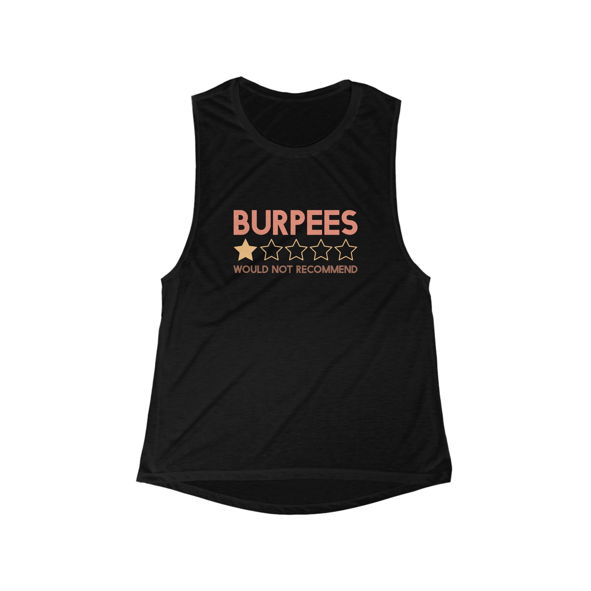 Frauen Flowy Scoop Muskel Tank / Burpees würde nicht empfehlen / Athletic Tank Top / Muskel T-shirt / Burpee / Übung Tops