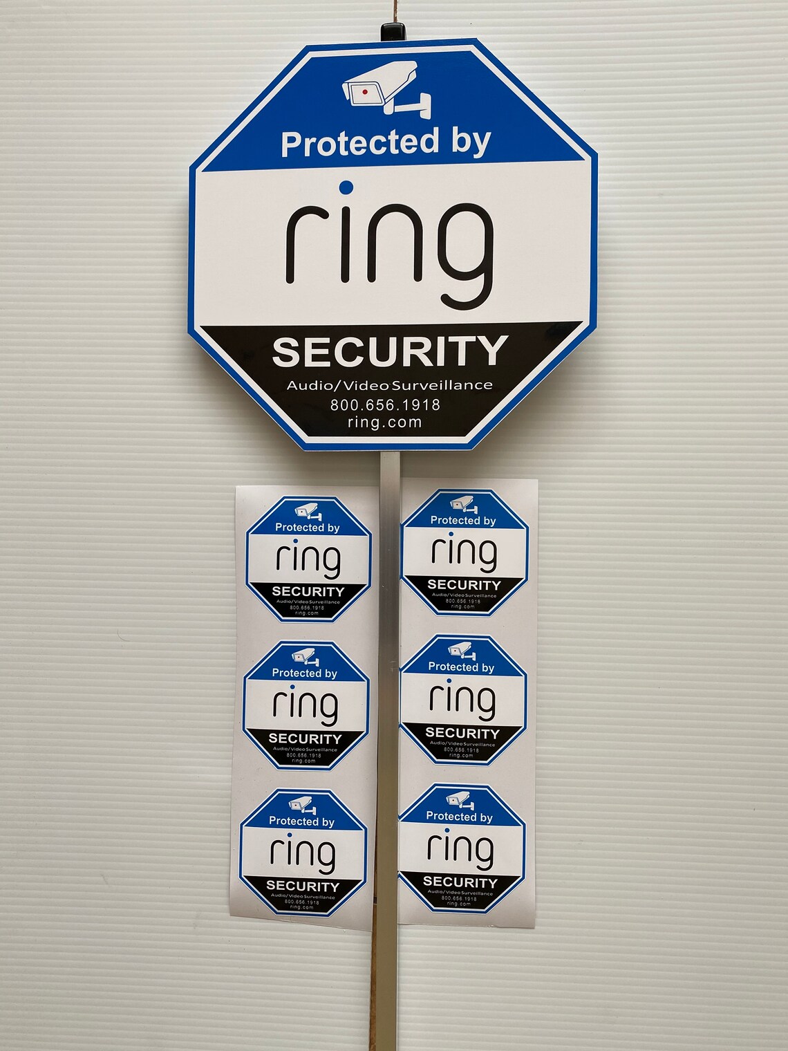 Ring Security Yard Sign With 6 Sticker Etsy