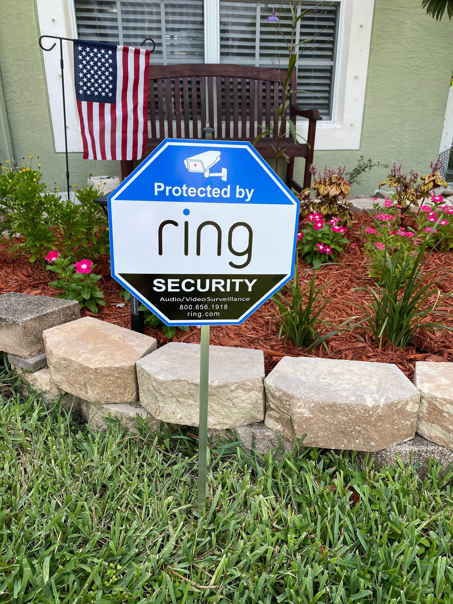 Ring Security Yard Sign With 6 Sticker Etsy
