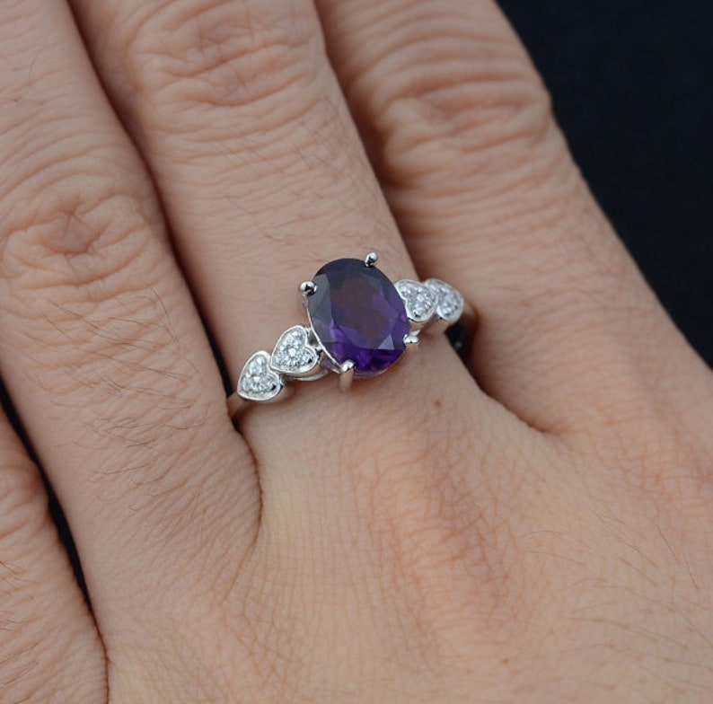 Amethyst Ring925 Sterling SilverAmethyst RingsAmethyst StoneWedding GiftGiftDainty ringGift for WomenBridesmaid GiftRing For gift