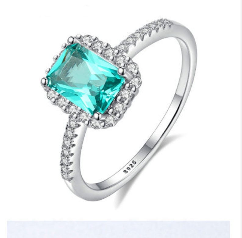 Emerald Ring925 Sterling Silver RingLab Created Emerald RingRingsAnniversary GiftGiftBridesmaid GiftGift for Women