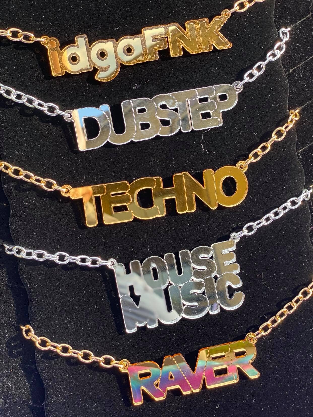 Raver Bling EDM Rave Jewelry Necklace Etsy