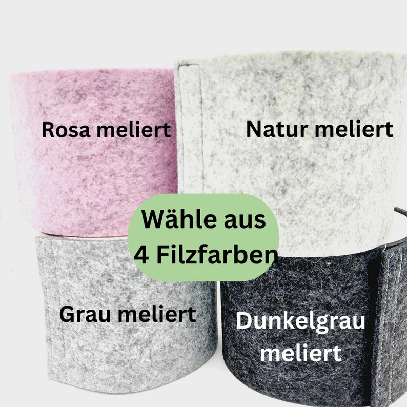 Aufbewahrung Toilettenpapier für den Wohnwagen Manschette aus Filz Geschenk und Dekoidee für Camper Bild 4