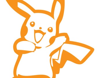 Items similar to Pikachu Waving Vinyl Decal on Etsy