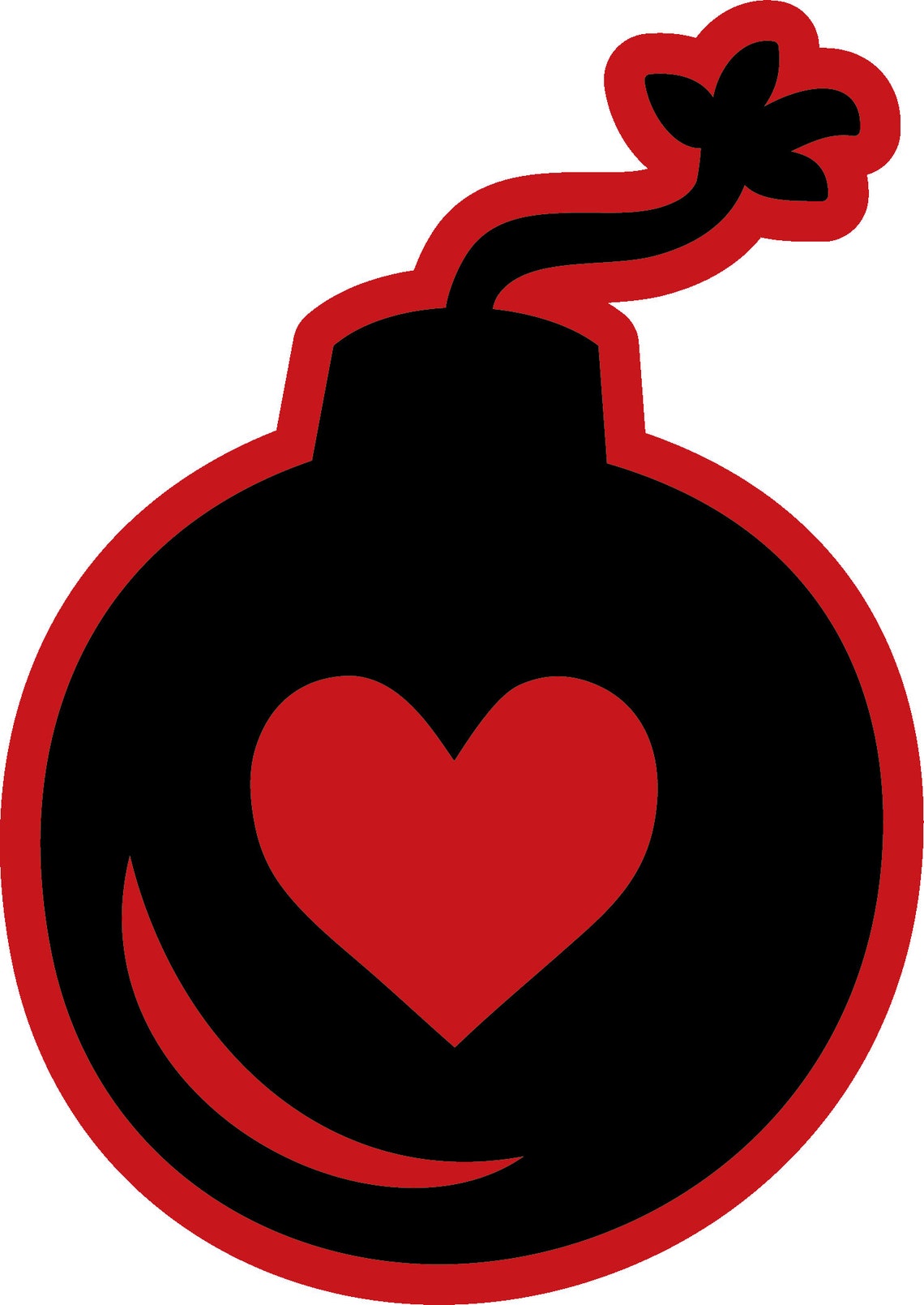 Love Bomb Heart Explosive Vinyl Decal Sticker for Laptops Etsy