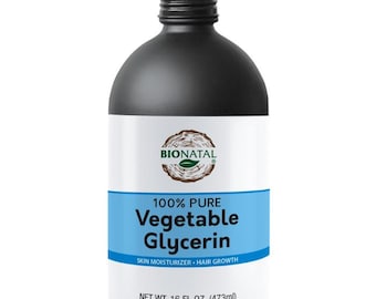 BioNatal Indonesian Vegetable Glycerin – 100% Pure, Food Grade, Non-GMO | Natural Sweetener & Moisturizer for Baking, Soap, Cosmetics (16oz)