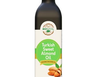 BioNatal Sweet Almond Oil – 100% Pure, Cold-Pressed from Turkish Almonds, Unrefined, Non-GMO | Natural Skin & Hair Moisturizer (17 oz)