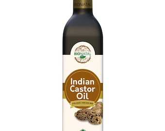 BioNatal Indian Castor Oil – 100% Pure, Cold-Pressed, Unrefined, Non-GMO | Natural Skin, Hair, Lash & Brow Moisturizer (18 oz)
