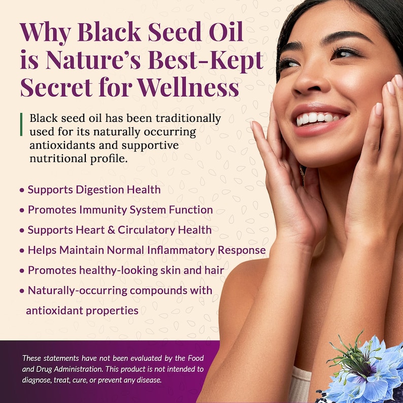 BioNatal Ethiopian Black Seed Oil – Cold Pressed Nigella Sativa Oil, Non-Filtered, 4.64% TQ, Immune Support – 4.2 Oz Free Shipping image 4
