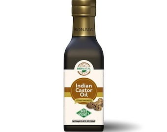 BioNatal Indian Castor Oil – 100% Pure, Cold-Pressed, Unrefined, Non-GMO | Natural Skin, Hair, Lash & Brow Moisturizer (5.6 oz)