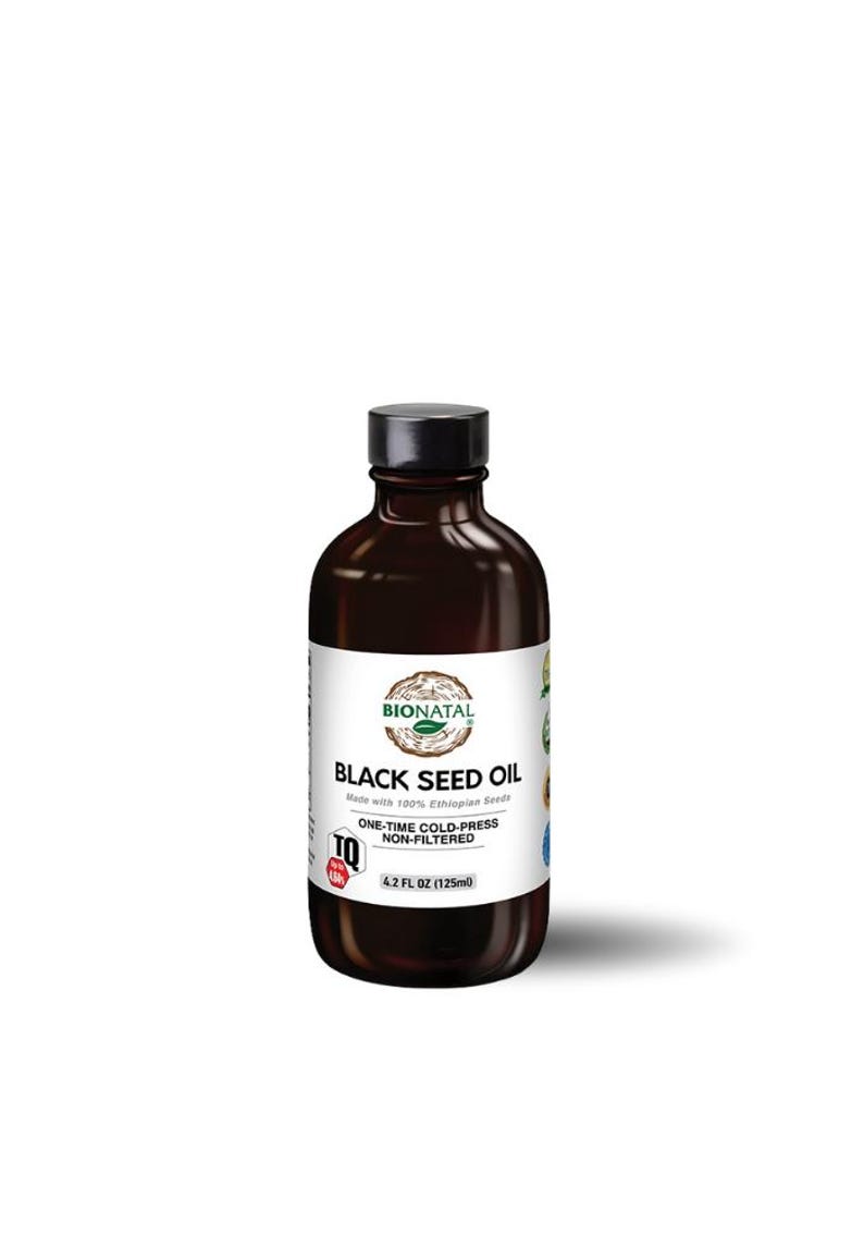 BioNatal Ethiopian Black Seed Oil – Cold Pressed Nigella Sativa Oil, Non-Filtered, 4.64% TQ, Immune Support – 4.2 Oz Free Shipping image 1