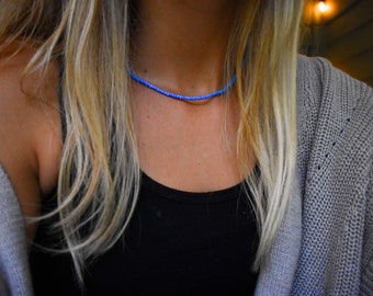 Periwinkle Seed Bead Necklace