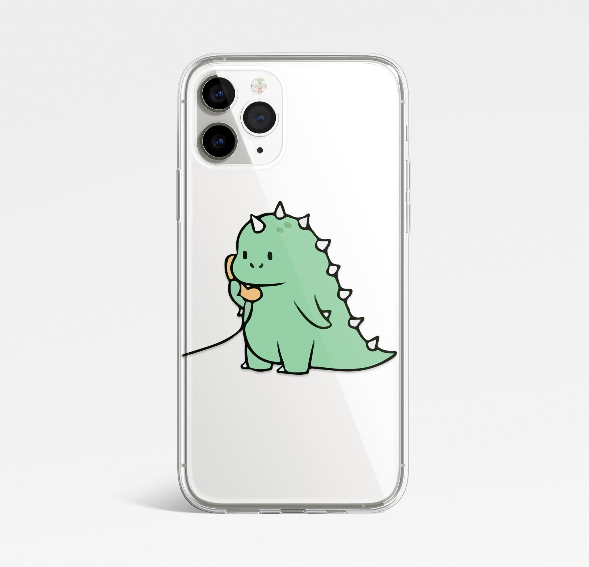 Cute Cartoon Dinosaur Couple Phone Case Cover fit for iPhone 13 Pro, 12, 11, XR, XS