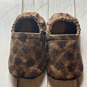 Bear Paw Reversible Soft Sole Shoes, Newborn Soft Sole, Reversible Shoes, Bear Baby Shoes