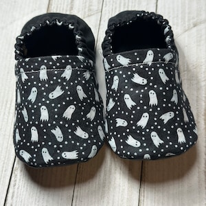 Ghost Reversible Soft Sole Shoes, Baby Ghost Shoes, Newborn Soft Sole, Reversible Shoes, Halloween Baby, Halloween Shoes