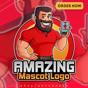 Custom Modern Cartoon Logo, Character Logo, Animal Logo, Caricature Logo, Hand Drawn Logo, Company Logo Design, Unique Mascot Logo Maker