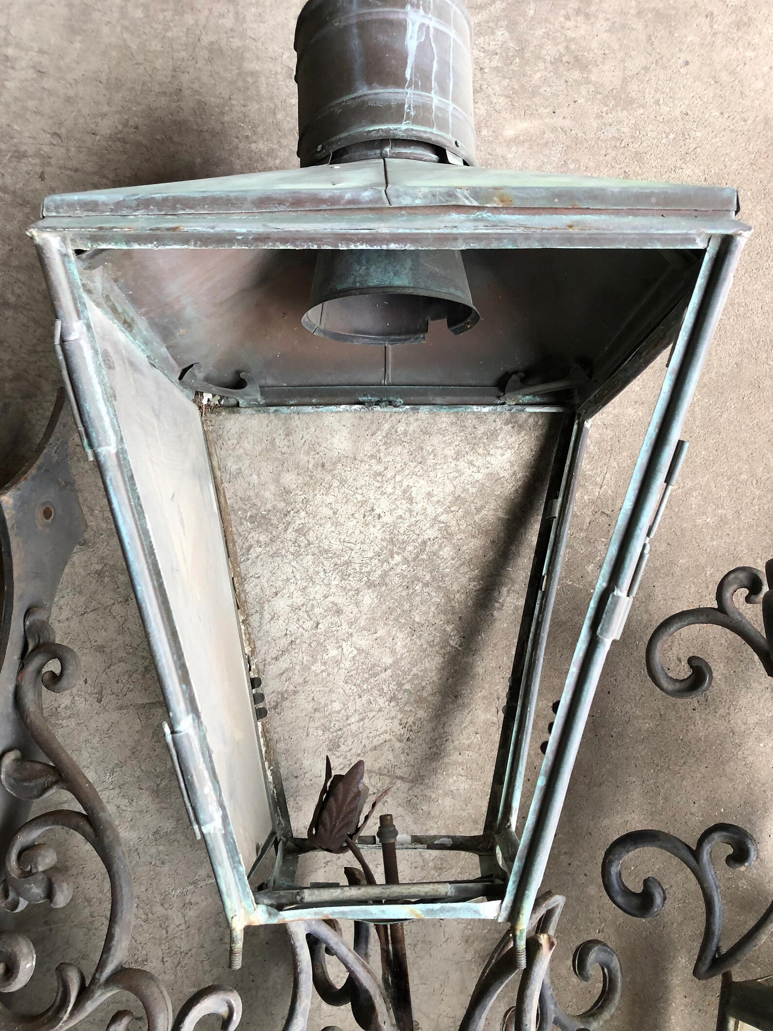 Massive Antique Victorian Copper Gas Lamp Street Lights with Etsy