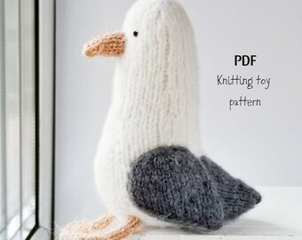 SET knitting toys patterns Cute birds family PDF English and Russian Seagull and Mini seagull SET knitting toys patterns Cute birds family PDF English and Russian Seagull and Mini seagull