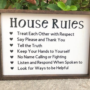 House Rules SVG File | Instant Download for Cricut or Silhouette | House Rules Printable Sign | DIY House Rules Printable Home Décor Sign