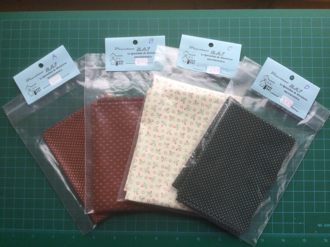 Fabrics for Dollhouse and Diorama. Vintage Item. Etsy