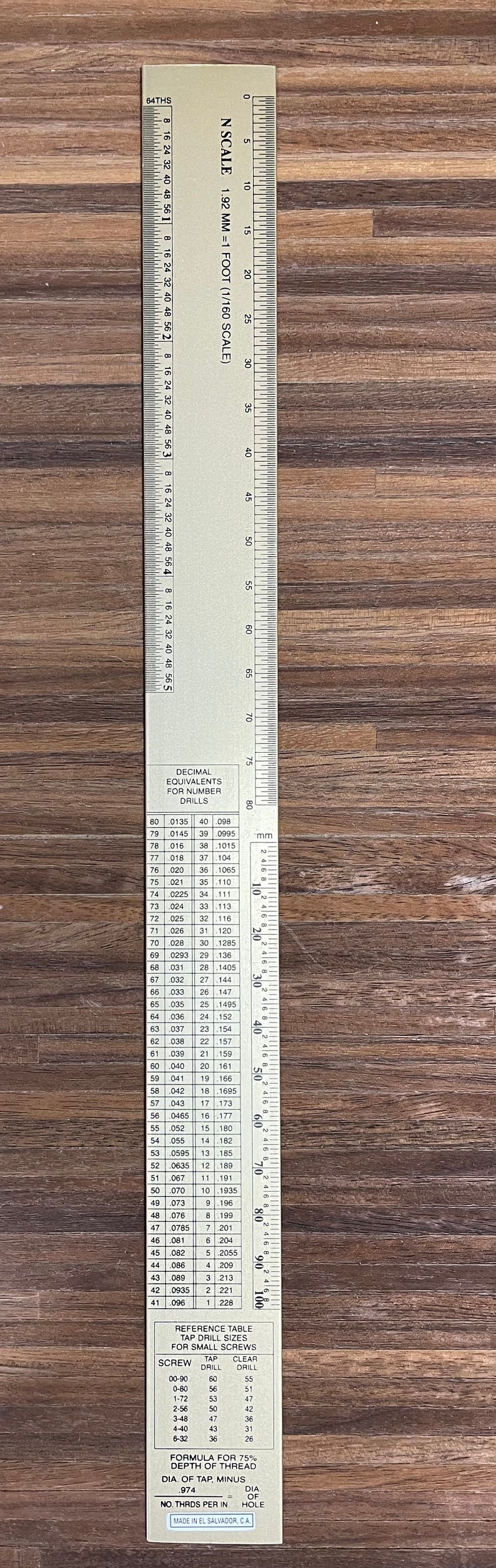 Deluxe Excel Model Railroad Reference Rule. 12 In. Vintage Item. Deluxe