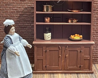 Stepback Cupboard. Museum Quality. Handmade 1/12 scale. 03-112.