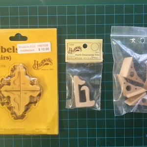 Architectural supports. Vintage 1/12 wooden item. For dollhouses. Houseworks. 7026 - 7059 - 7027