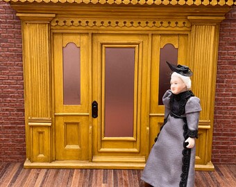 1/12 scale handmade miniature door, museum quality. No. 002