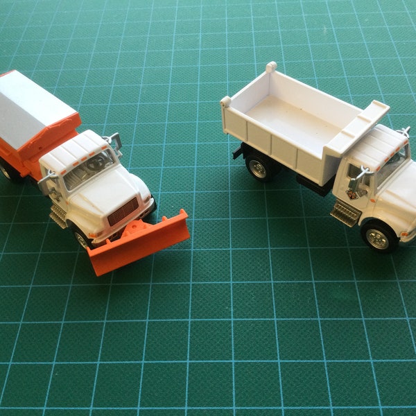Boley 1/87 Diecast and Plastic Toys. Snow Removal Truck. Dump Truck. Vintage Item.