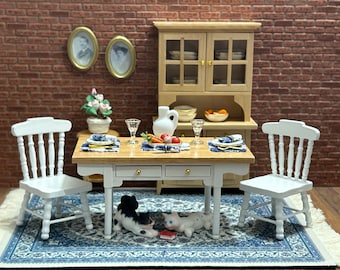 DIY Miniature Dinning Room Starter Kit for Dollhouse or Diorama. Beginner Craft Kit for Miniature Decor & Hobby Projects. No. 12103-Set