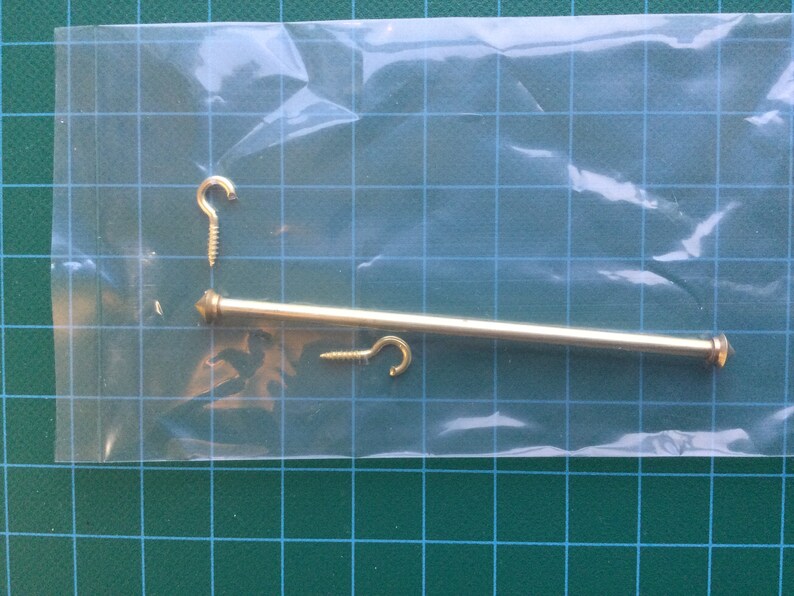 Solid Brass Curtain Rod With Fixings. Vintage Item 1/12. for Etsy