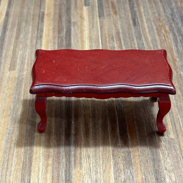Beautiful Mahogany wood coffee table. Excellent quality. 1/12 scale. For Dollhouse. Very nice finish. 12104
