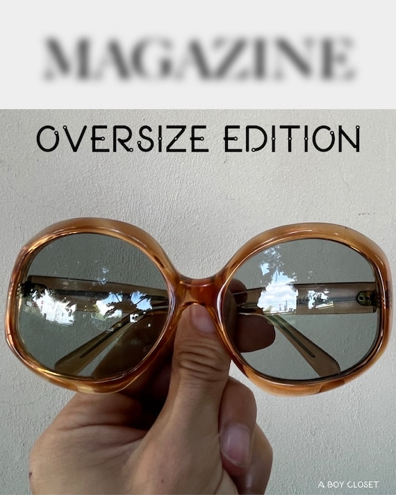 Vintage Oversized Sunglasses - Gradient Lens - Wo… - image 1