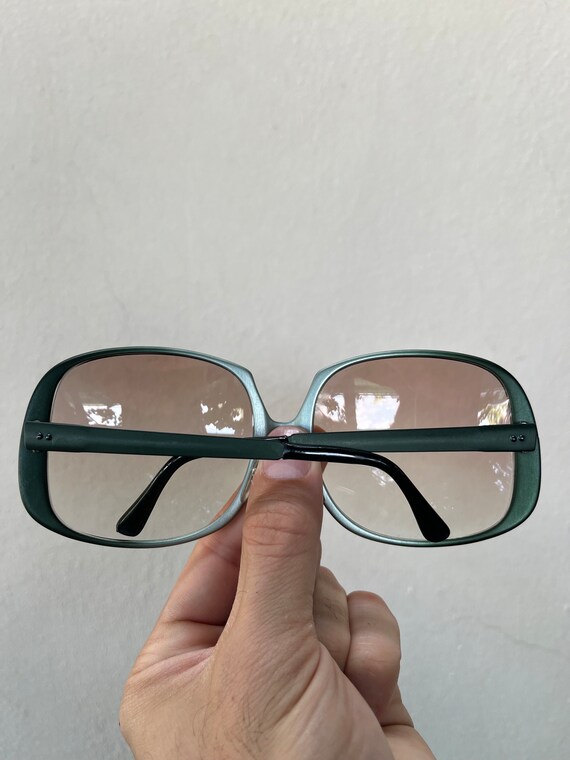 Vintage Oversized Sunglasses - Gradient Lens - Ne… - image 3