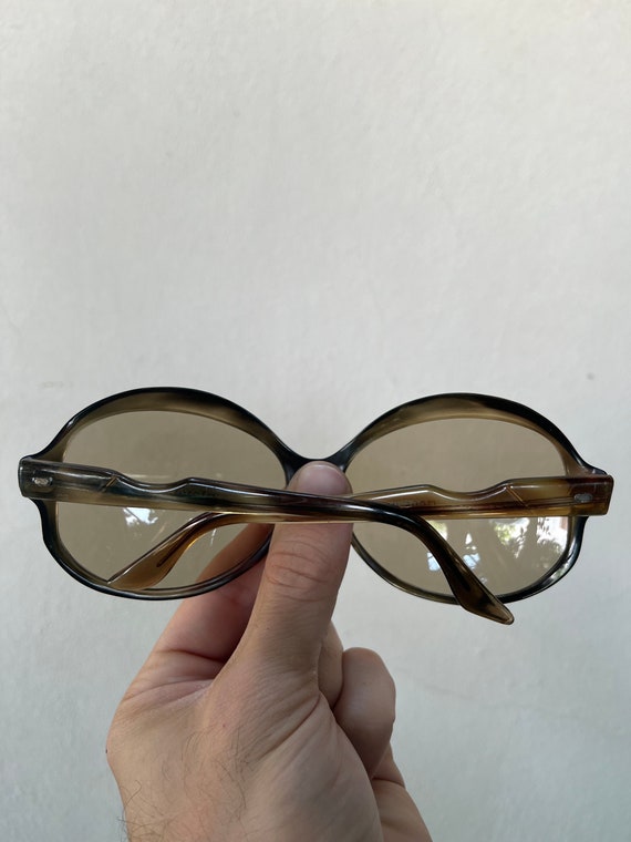Vintage Oversized Sunglasses - Gradient Lens - Ne… - image 4