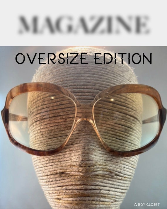 Vintage Oversized Sunglasses -  Translucent Frame… - image 1
