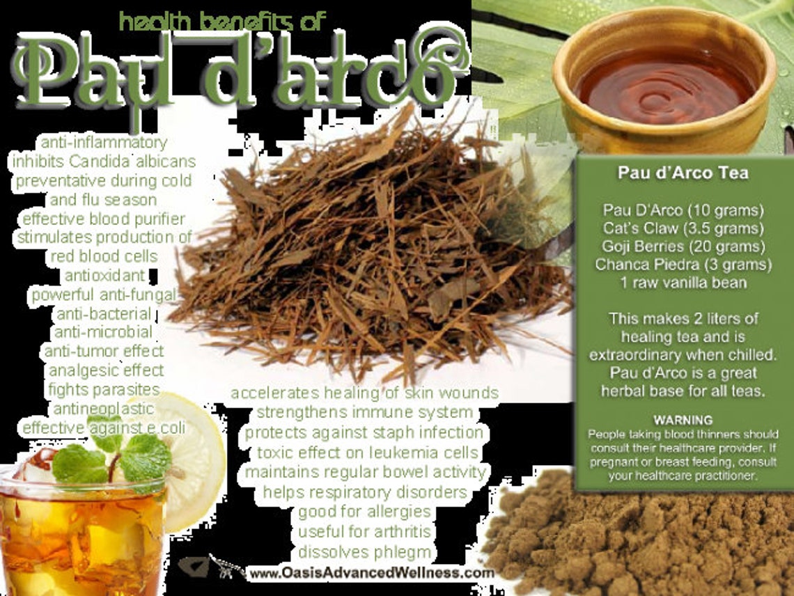 Organic Pau D Arco Many benefits and uses and good for yoni Etsy