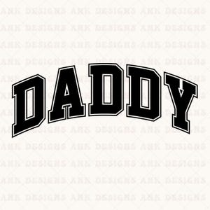 Daddy SVG: Retro Varsity Design (Digital Download)